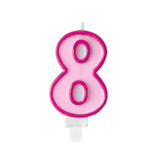 Sviečka "8" ružová