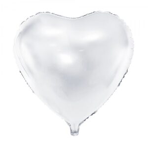 Balón fóliový srdce biely 61cm