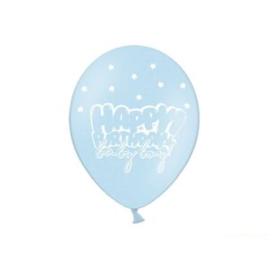 Balóny Happy Birthday baby boy! svetlomodré 30cm 6ks