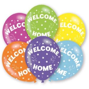 Balóny Welcome Home mix farieb 27,5cm 6ks