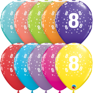Balóny "8" mix farieb 30cm 6ks