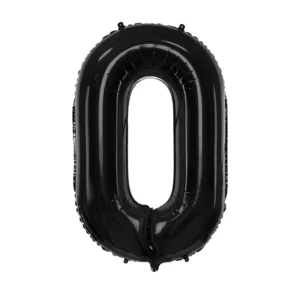 Balón fóliový "0" čierny 86cm