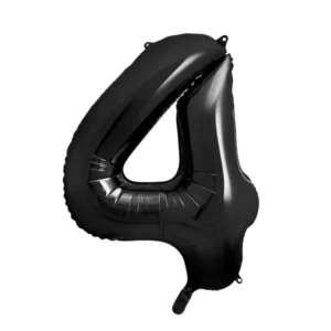 Balón fóliový "4" čierny 86cm