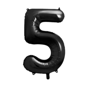 Balón fóliový "5" čierny 86cm