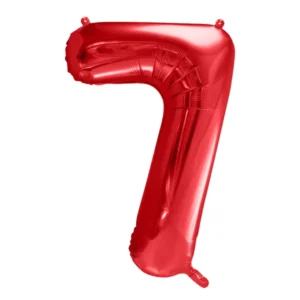 Balón fóliový "7" červený 86cm