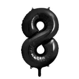 Balón fóliový "8" čierny 86cm
