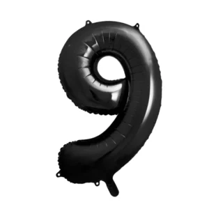 Balón fóliový "9" čierny 86cm