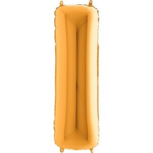 Balón fóliový "I" zlatý