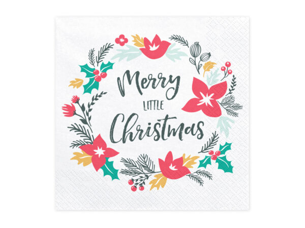 Obrúsky Merry little Christmas 20ks