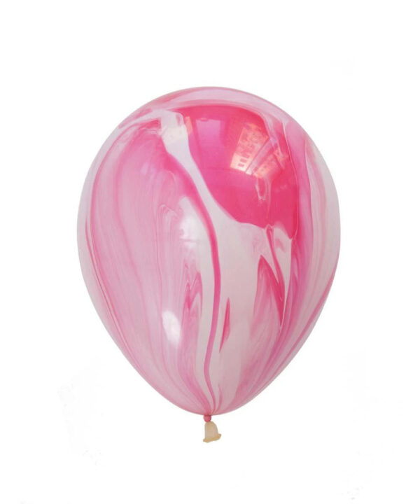 Balóny "mramor" ružové 5ks