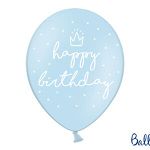 Balóny Happy Birthday baby modré 5ks 30cm