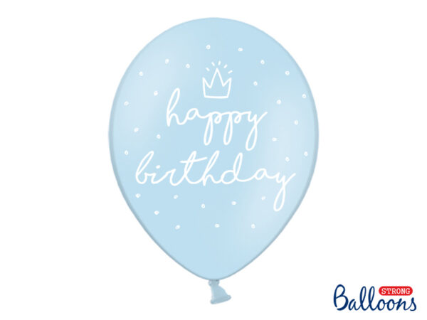 Balóny Happy Birthday baby modré 5ks 30cm