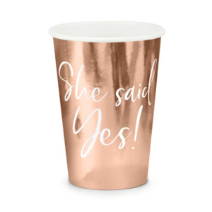 Poháre She said Yes! rosegold 220ml 6ks