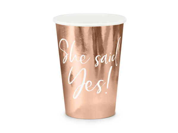 Poháre She said Yes! rosegold 220ml 6ks