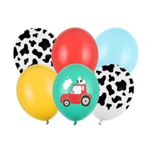 Balóny Farma pastelový mix 30cm 6ks