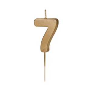 Sviečka "7" zlatá 4,5cm