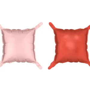 Balónový záves obojstranný štvorcový, ružovo-červený,4ks 35x35cm