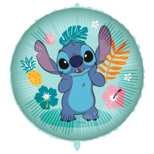 Balón fóliový Stitch Hawaii kruh +ťažítko 46cm