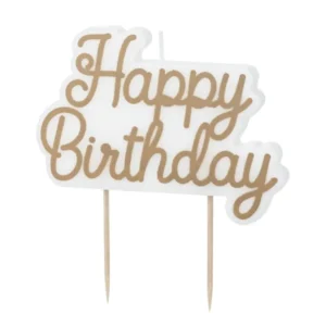 Sviečka Happy Birthday 7,5x10cm